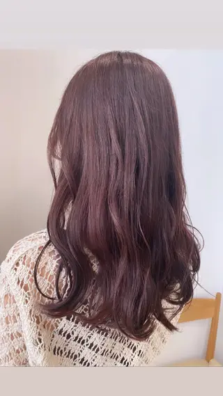 セミロング カラー 🎀ブリーチなし 透明感🎀yuhiのヘアスタイル