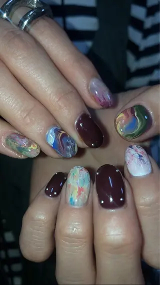 ネイル kana/モード ・グランジ⛓🎼のネイルデザイン