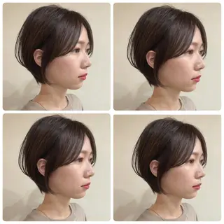ショート カラー 京都大人女性ショート 徒歩1分/秋山のヘアスタイル