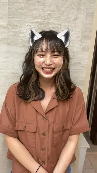 ミディアム カラー HAIR LOUNGE Run Ways所属・Shiho 🦋 /透明感カラーのヘアスタイル