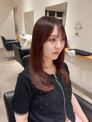 セミロング 切りっぱなしボブ 👩🏼ミニボブのヘアスタイル