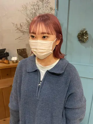 ミディアム カラー 石田 まいやのヘアスタイル