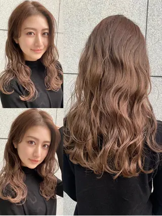 セミロング カラー ブリーチ＆カラーが 得意☀️望月宣雄☀️のヘアスタイル