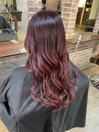 ロング カラー ACROあべの店所属・艶カラー/インナー /グラデ/大西小百合のヘアスタイル