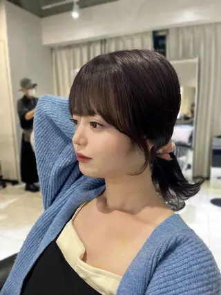 セミロング 韓国レイヤー×モテ髪 /MITSUKI🤍のヘアスタイル