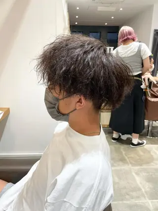 パーマ メンズ 細沼 葵のヘアスタイル