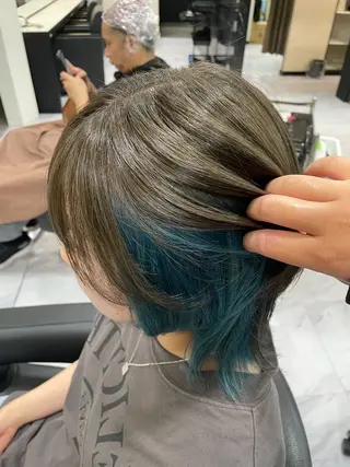 ミディアム カラー 🐥くまがい💛 ダブルカラー／パーマのヘアスタイル