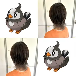 ミディアム カラー インナー/デザイン/ 白髪染め/しゅうとのヘアスタイル