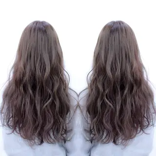 ロング カラー れん/ハイトーン /エクステ/韓国風のヘアスタイル