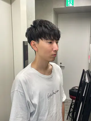 ミディアム メンズ CHROM TOKYO A.L.T所属・【メンズ・パーマ】 藪 清正のヘアスタイル