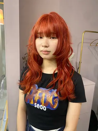 ロング カラー qulim所属・前橋 姫奈のヘアスタイル