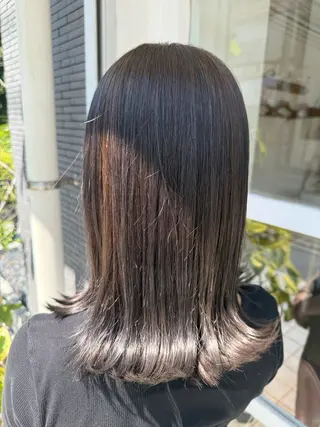 ミディアム カラー いしばし はるかのヘアスタイル