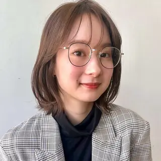 ミディアム カラー 🌱小顔ヘア/ボブ ミディアム/双葉🌱のヘアスタイル