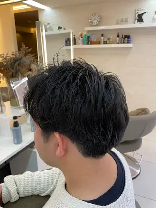 ショート メンズ 髪質改善/縮毛/トリ ートメント/平野広大のヘアスタイル