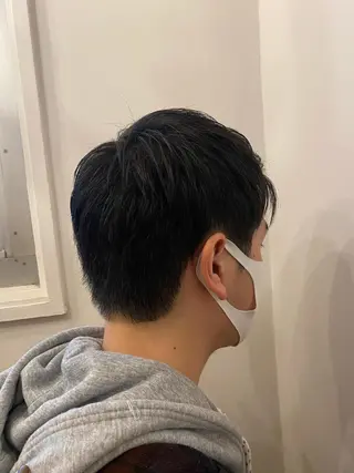 メンズ ボブ/透明感カラー 岸本涼奈のヘアスタイル