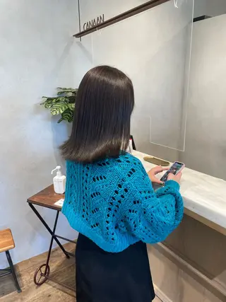 ミディアム カラー 村田 旭のヘアスタイル