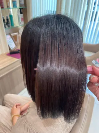 ミディアム パーマ 韓国ヘアメイク🎀/ 縮毛矯正✨山本媛香のヘアスタイル