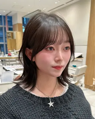 ミディアム カラー 🇰🇷韓国風くびれ ヘア🇰🇷中村優大のヘアスタイル