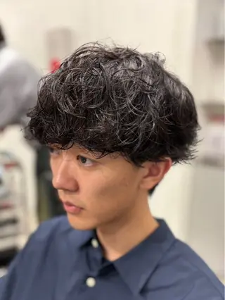 ショート パーマ メンズ 松井 生のヘアスタイル