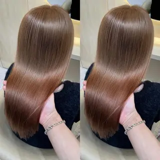 ロング 服部大地/ブリーチ 無しWカラー髪質改善のヘアスタイル