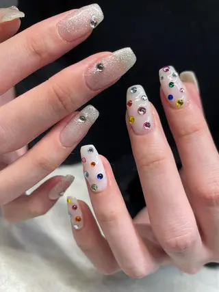 ロング カラー ヘアアレンジ キッズ ネイル マツエク・マツパ アイブロウ 福田 加奈のネイルデザイン