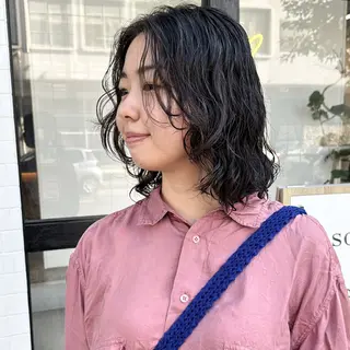 ミディアム パーマ 問屋町sol.🌿 NAOYAのヘアスタイル