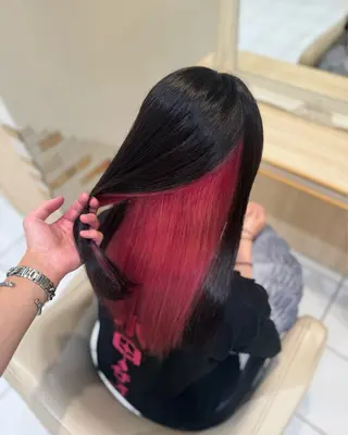 ロング ハイトーンカラー 髪質改善カラーノトのヘアスタイル