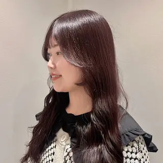 ロング カラー 髪質改善カラー ベージュ🤎YUMEのヘアスタイル
