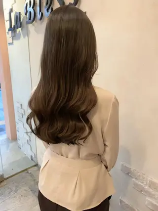 ロング パーマ 関西初の波巻きパーマ コテ巻き風パーマのヘアスタイル
