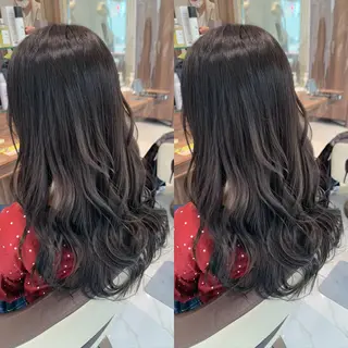 ロング カラー パーマ ヘアアレンジ 盛れる韓国ヘア♡ 🌻鈴木花🌈のヘアスタイル