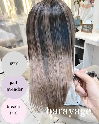 ミディアム カラー 山崎俊輔/髪質改善 /バレイヤージュのヘアスタイル