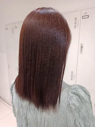 セミロング カラー 【縮毛矯正/レディー スカット】美涼🎀のヘアスタイル