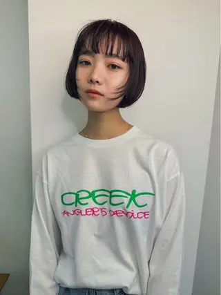 ショート カラー パーマ＊ 顔まわり似合わせのヘアスタイル