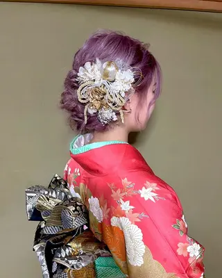 セミロング ヘアアレンジ KANA カナのマツエク・マツパデザイン