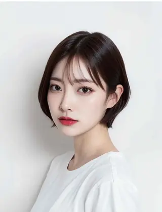 ショート 韓国風 レイヤーカットのヘアスタイル