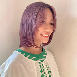 ミディアム カラー irwi/イルウィ所属・miku🎀門前仲町 ブリーチ・レイヤーのヘアスタイル