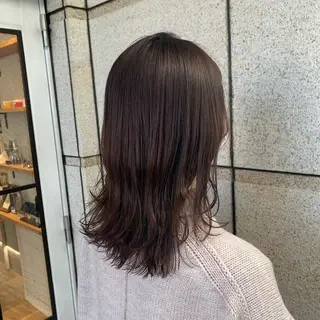 セミロング カラー まろやかカラー🤎 みなとまほのヘアスタイル
