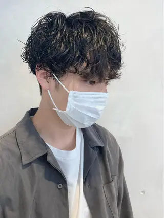 パーマ メンズ 🟢ボブパーマ/ハー ドパーマ/大西🟢のヘアスタイル