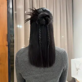 セミロング カラー 吉田 葉音のヘアスタイル