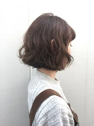 ショート パーマ 福地 礼奈のヘアスタイル