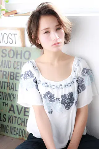 ショート カラー パーマ 【Annie】古賀  将のヘアスタイル