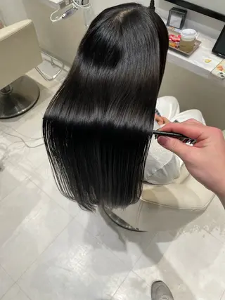 ロング パーマ k-twoたき✨艶感 カラー/美髪矯正のヘアスタイル