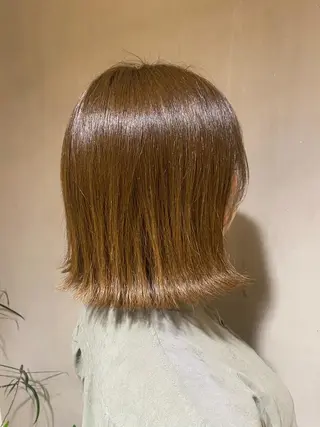 ミディアム ボブ/透明感カラー 岸本涼奈のヘアスタイル