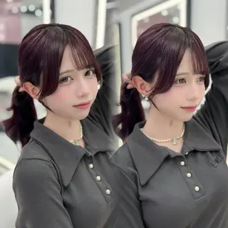 セミロング うる艶カラー×韓国 ヘア/Yumi🎀のヘアスタイル