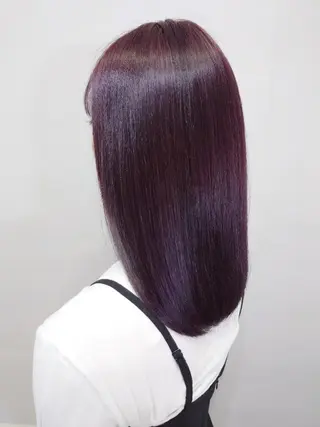 セミロング ブリーチ／ 髪質改善／ＲＹＯのヘアスタイル