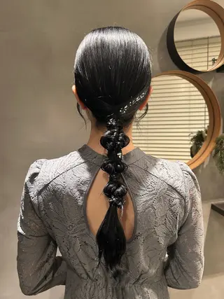 ロング ヘアアレンジ デザインカラー❤︎ イシイレイのヘアスタイル