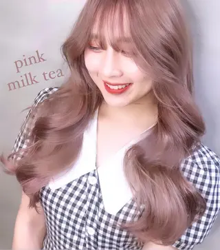 ロング カラー ブリーチなし透明感カ ラー×韓国ヘア♡ヒデのヘアスタイル