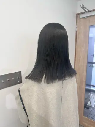 ミディアム カラー ニュアンスパーマ/ ハイトーン/hinaのヘアスタイル