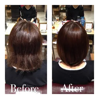 ショート ミディアム セミロング パーマ アオガミ （前髪顔周りカット）のヘアスタイル