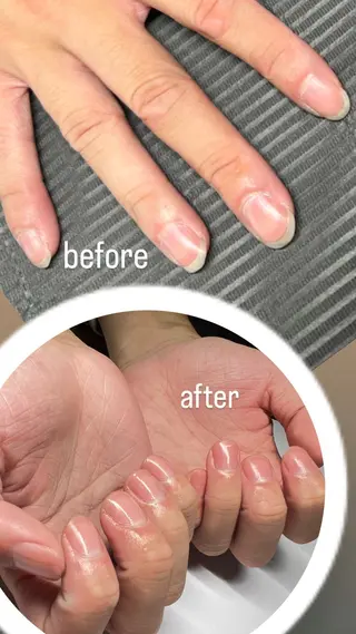 メンズ ネイル 爪ケア/深爪 自爪育成 🐰えむのネイルデザイン